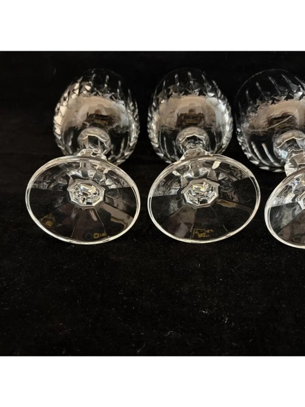 Nachtmann Germany Cut Crystal Wine Goblets Set of 4 6.25